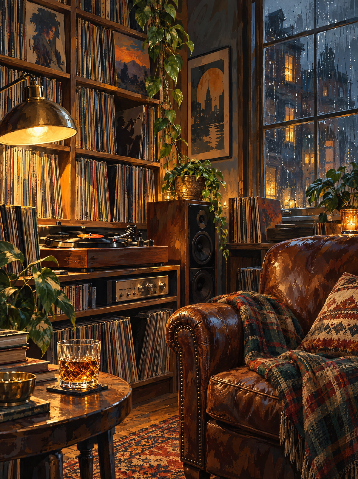 Rainy Night Record Room