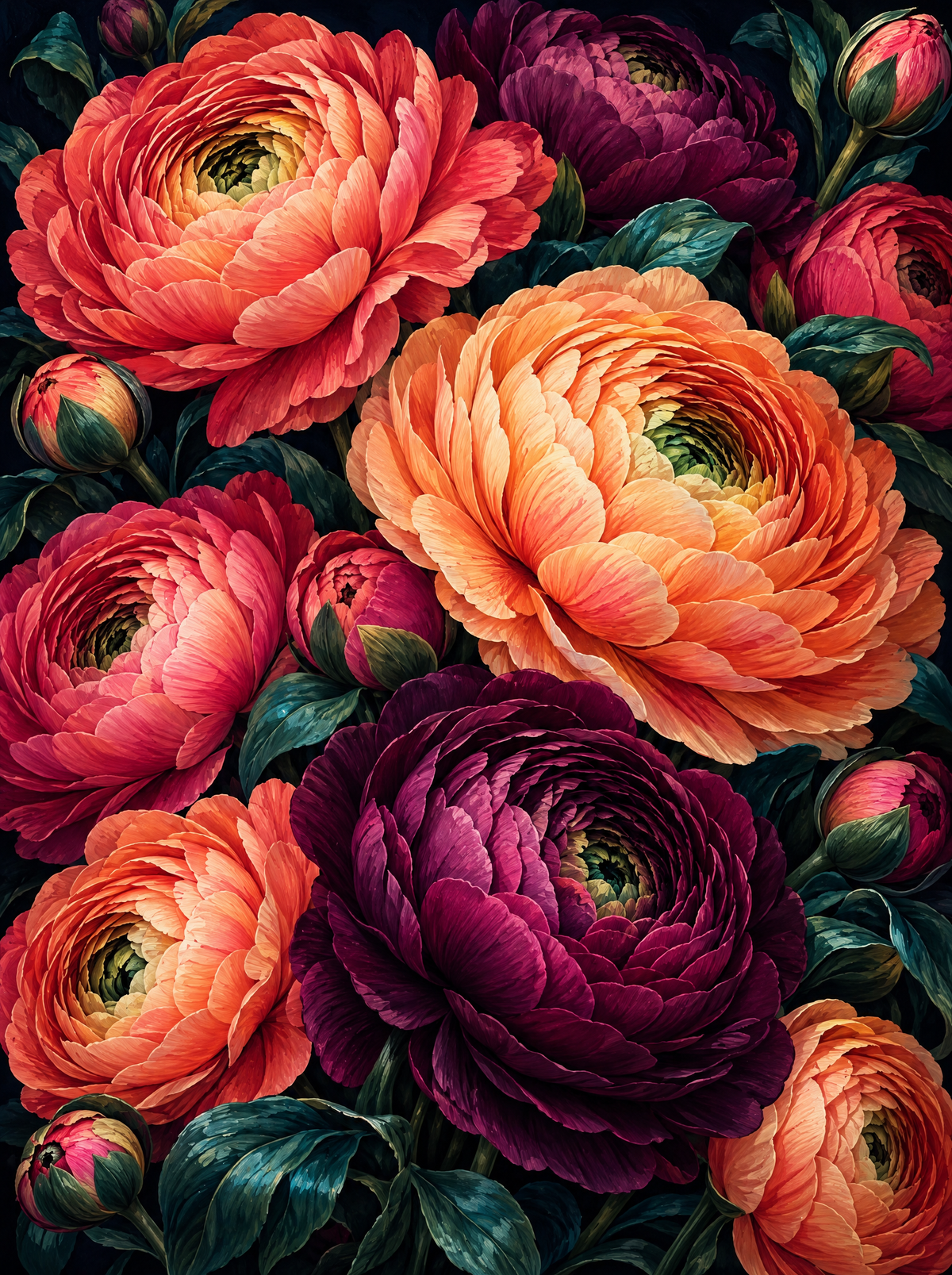 Ranunculus Midnight Velvet