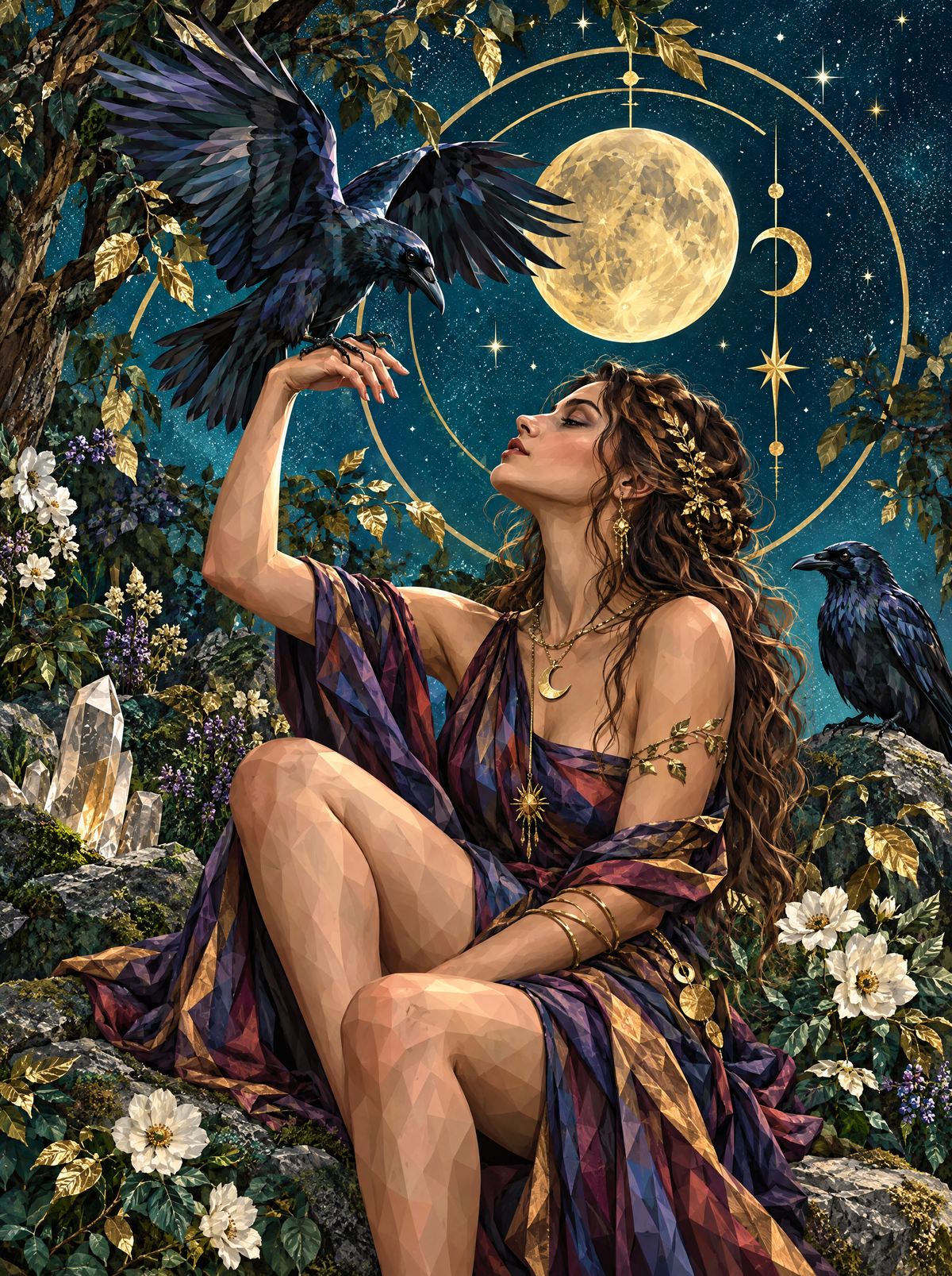 Raven Caller Under Moon