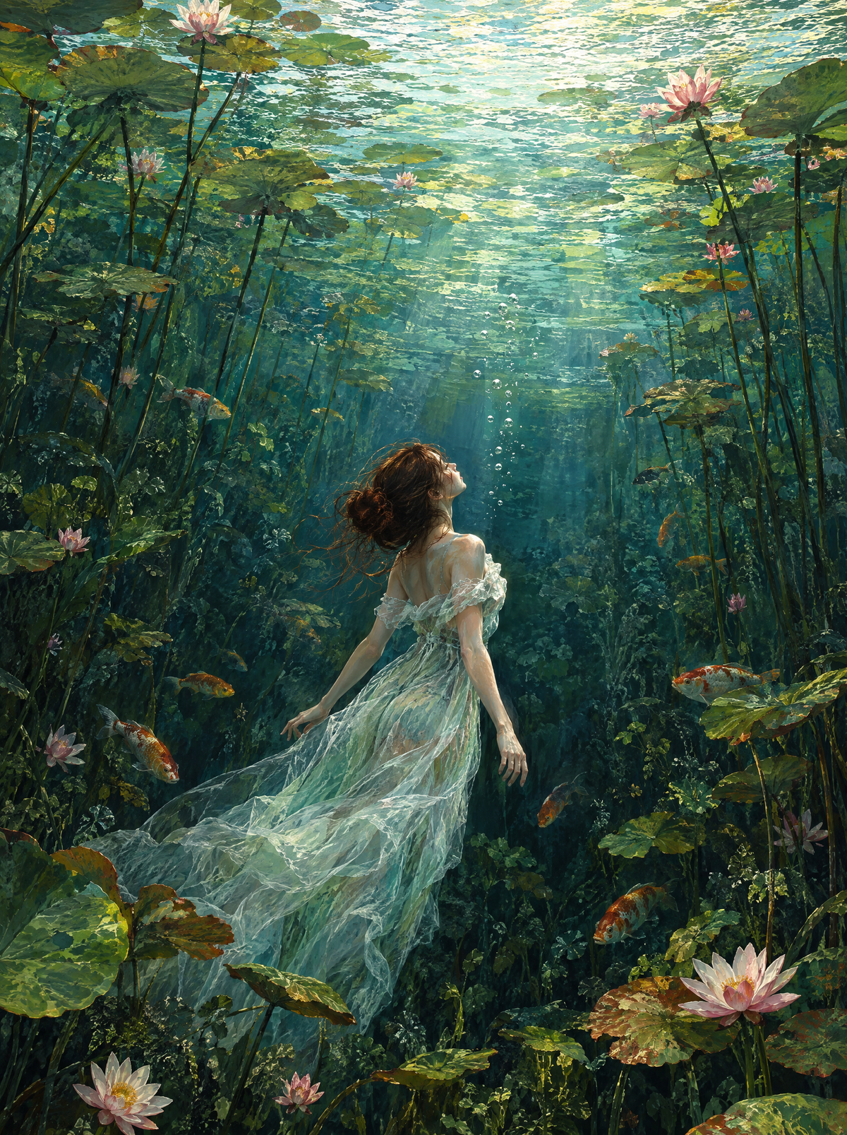 Rising Through The Water Lilies
