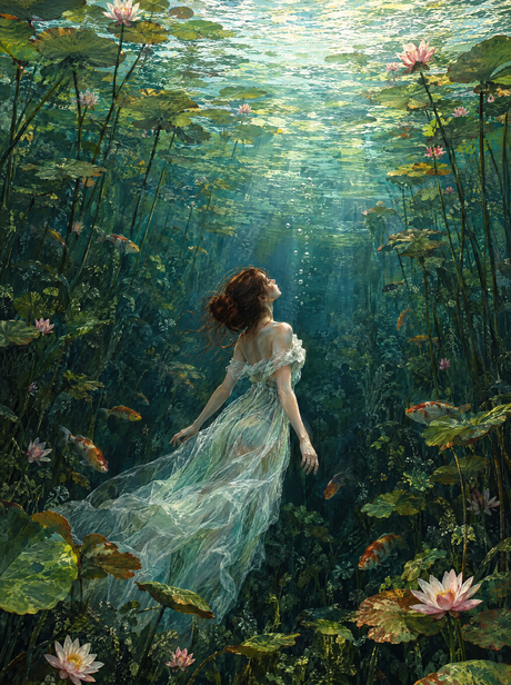 Rising Through The Water Lilies