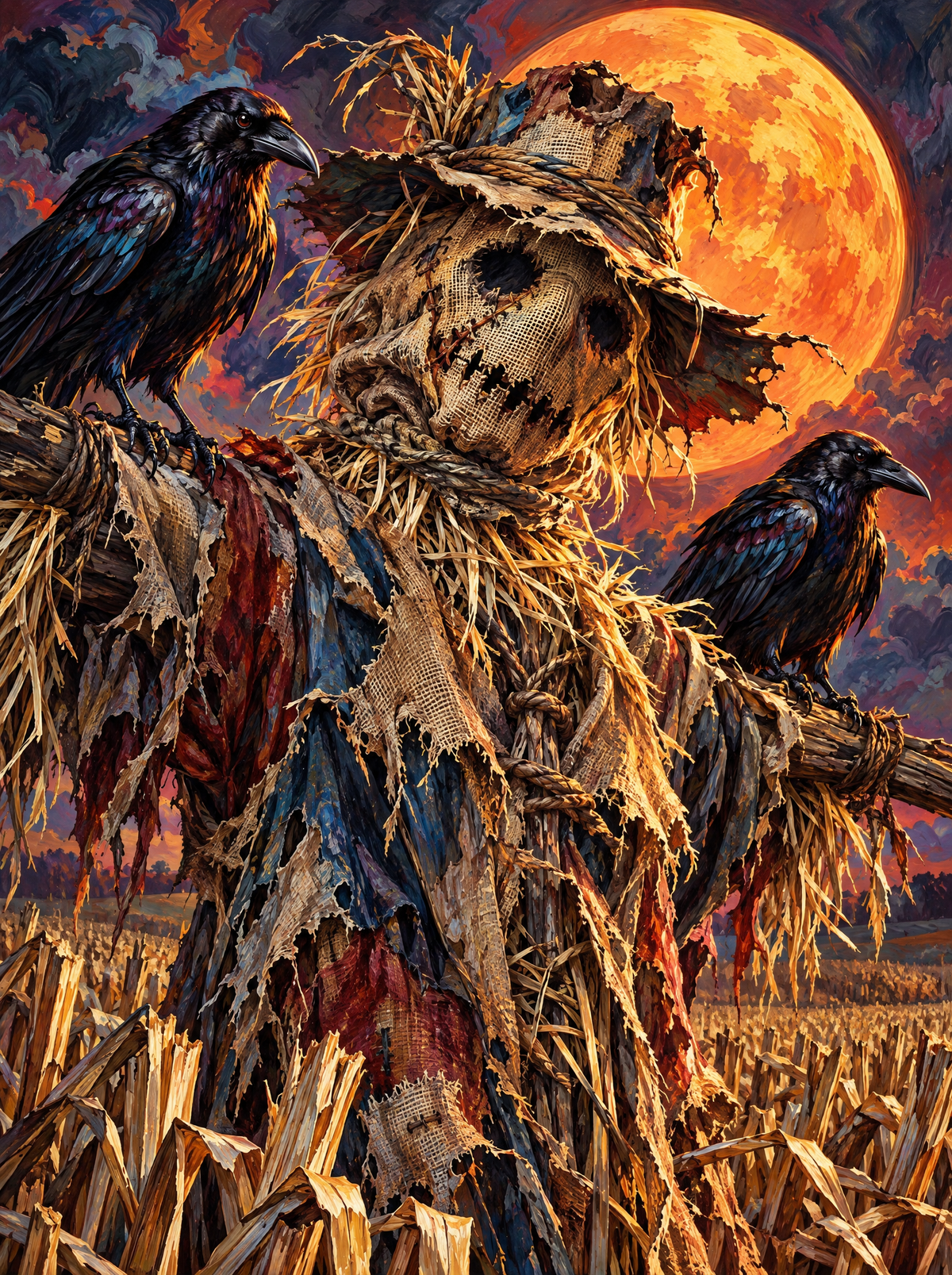 Scarecrow And Crows Harvest Moon