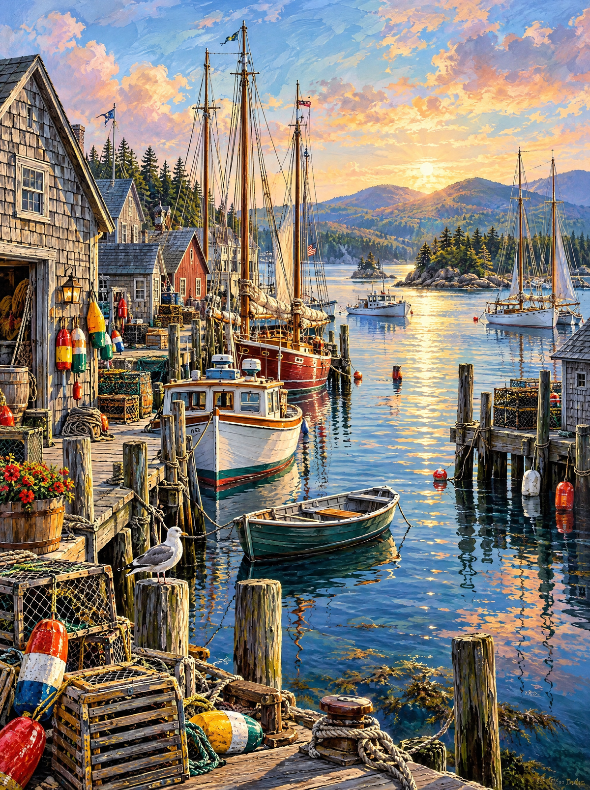 Schooner Harbour Golden Hour