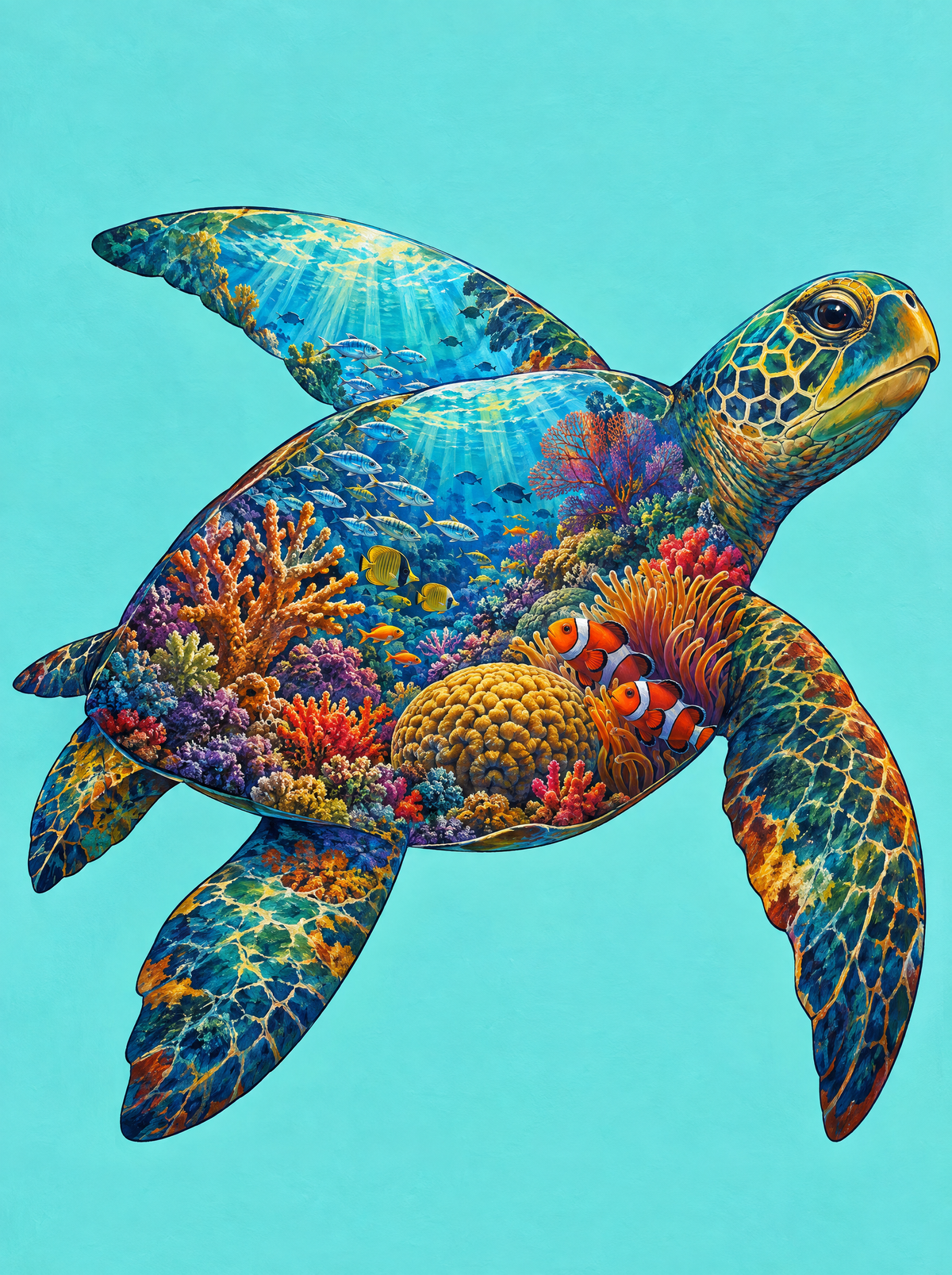 Sea Turtle Coral Reef