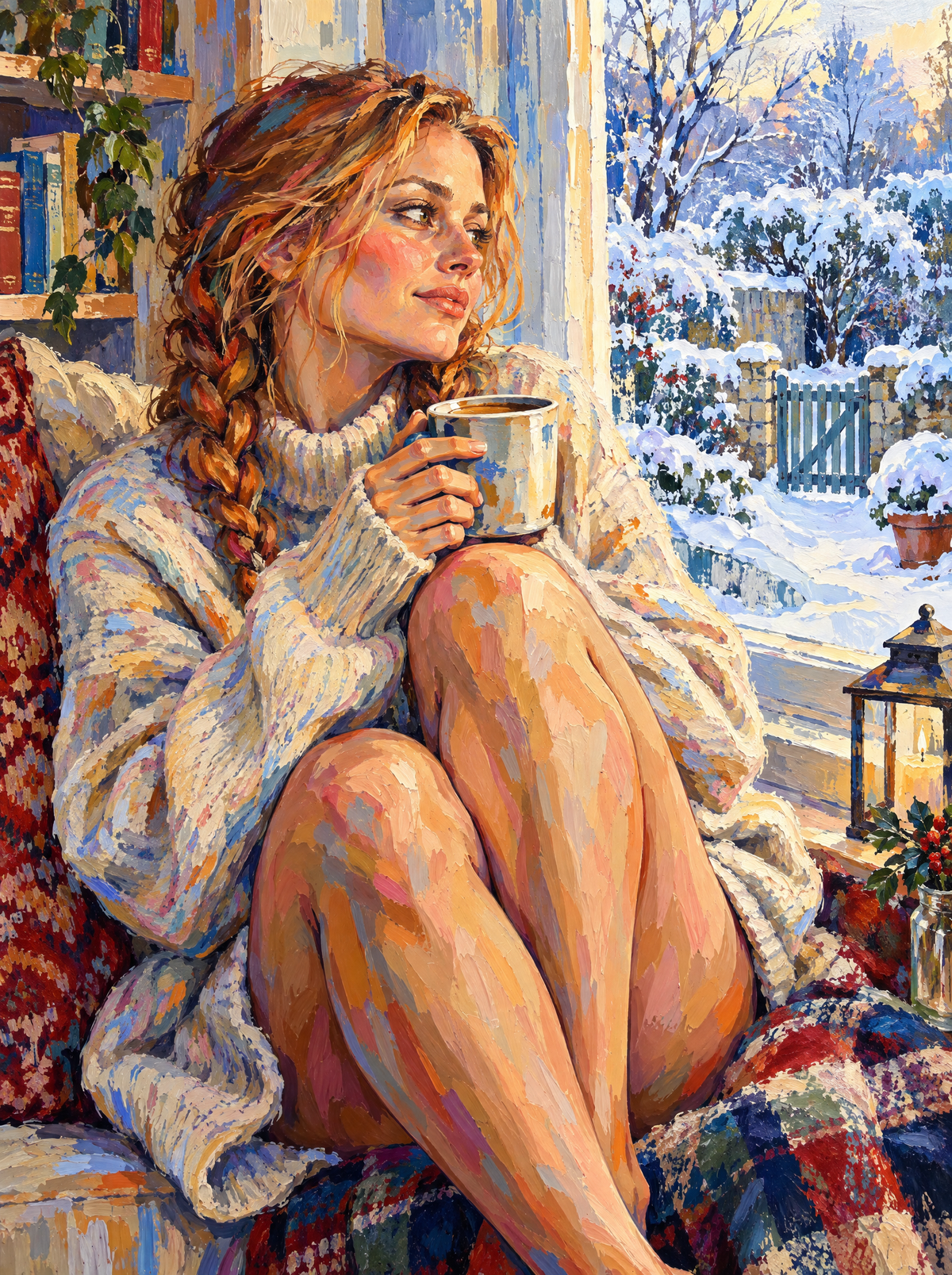 Snow Window Cashmere Morning