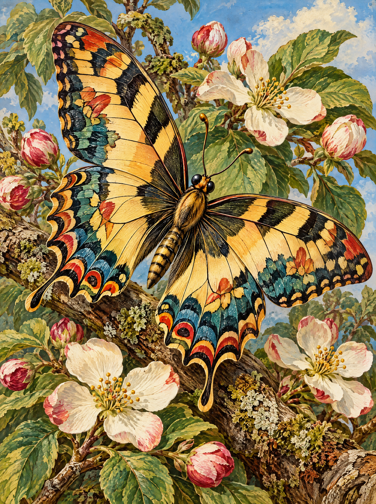 Swallowtail On Apple Blossom