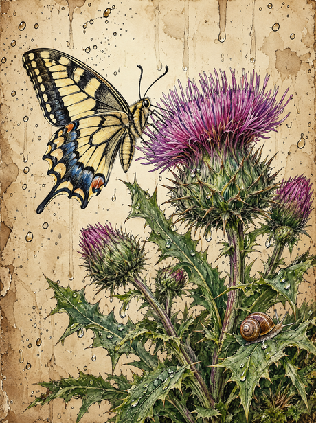 Swallowtail On Thistle