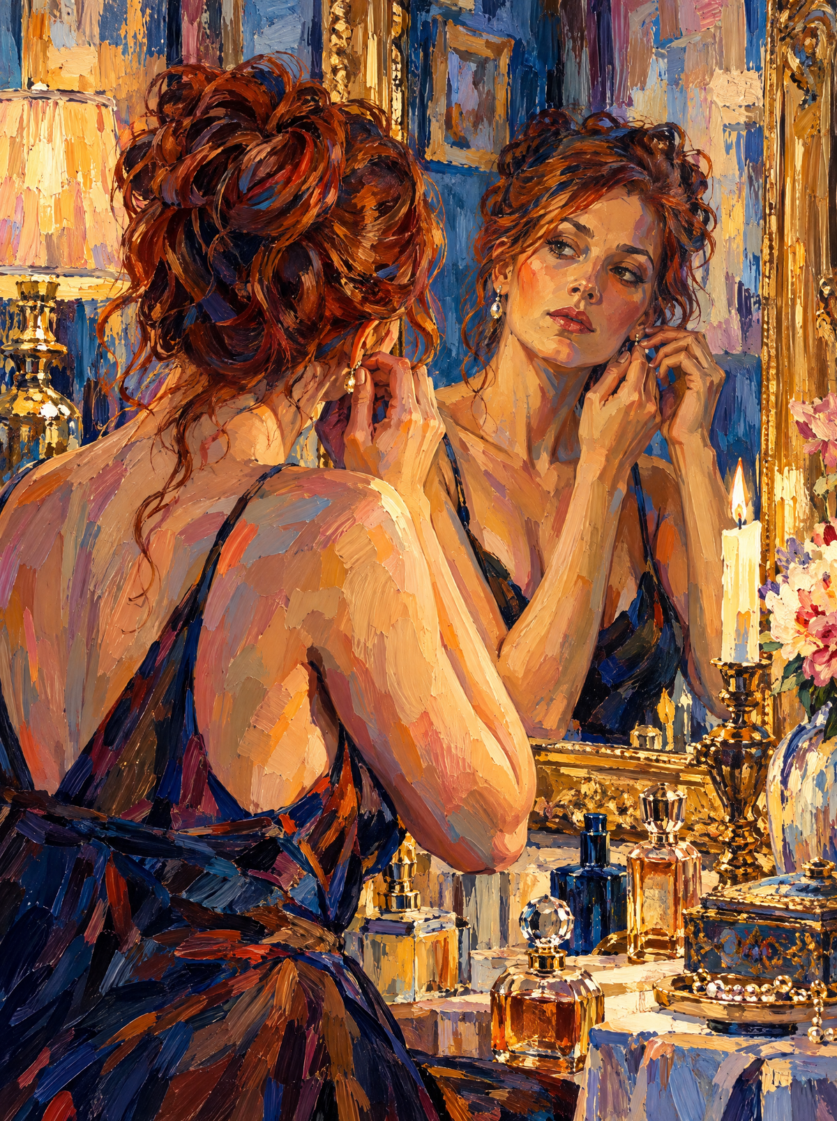 The Earring At The Mirror