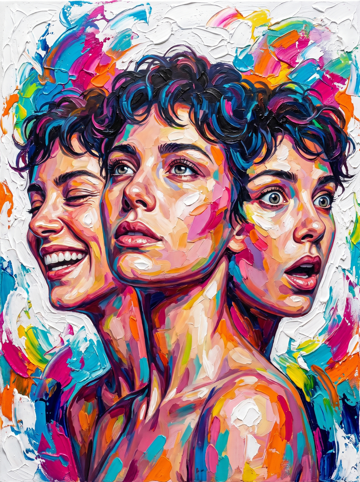 Three Expressions One Face