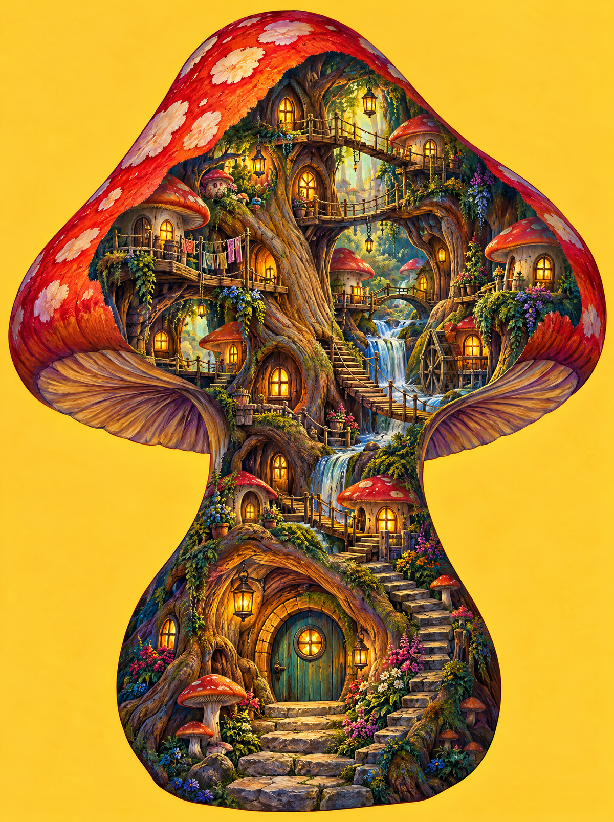 Toadstool Fairy Village