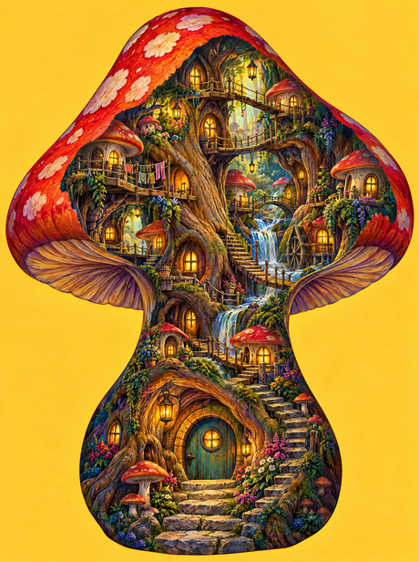 Toadstool Fairy Village