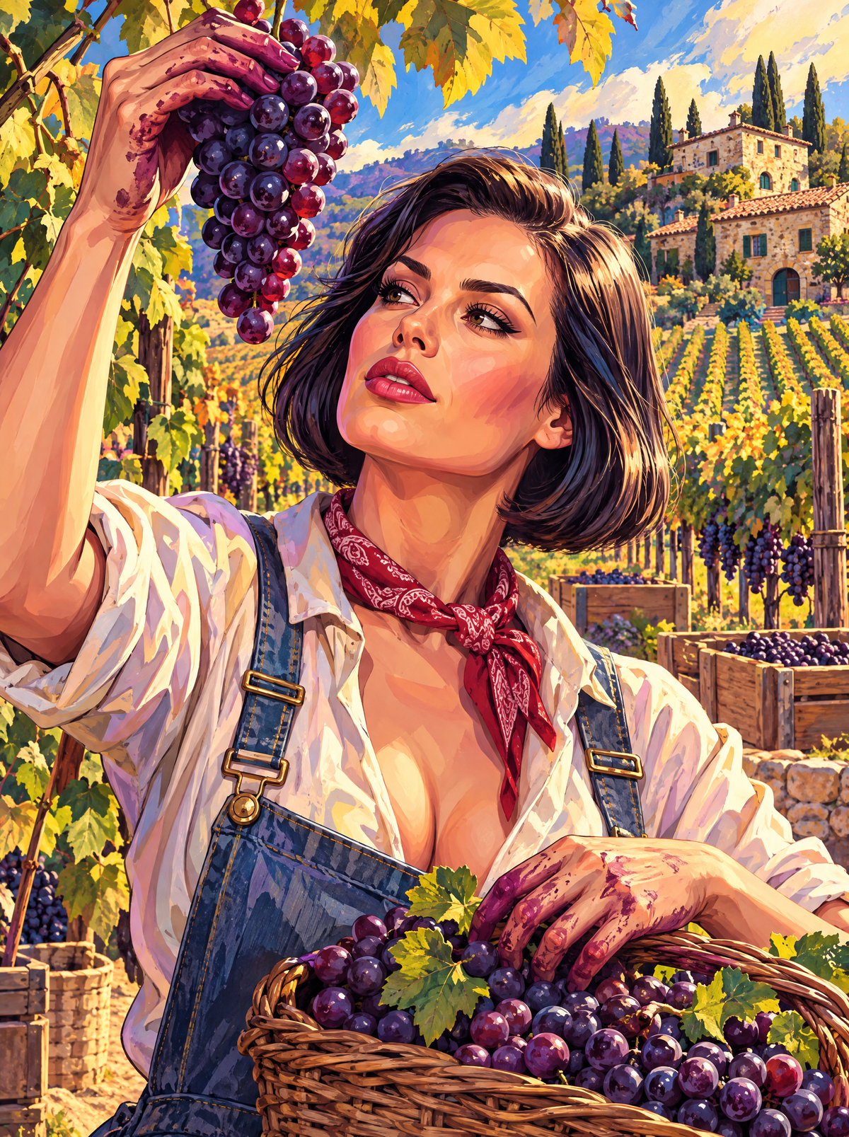 Tuscan Grape Harvest