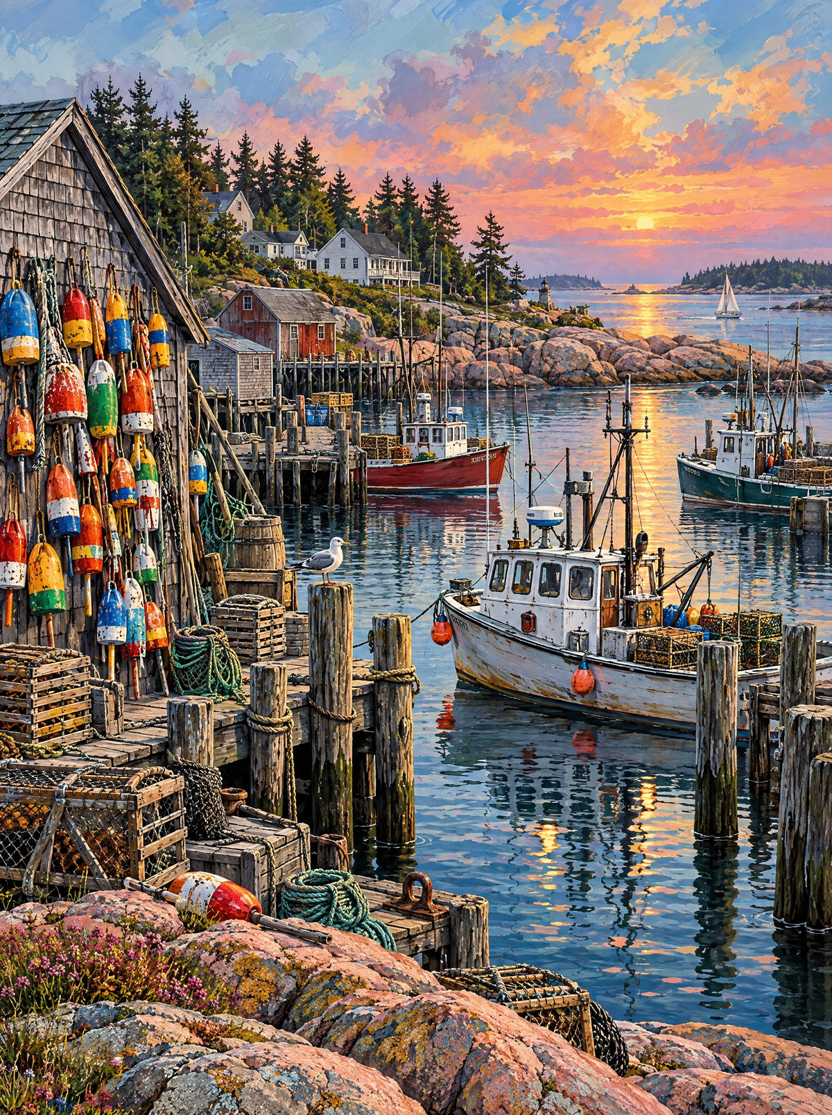 Wall Of Lobster Buoys
