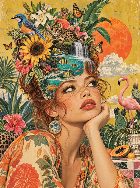 Waterfall In Her Hair (150 Color Diamond Painting)