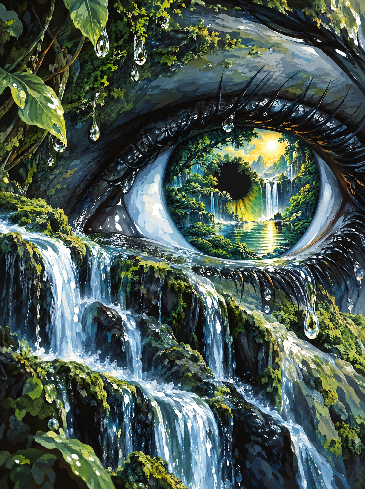 Waterfall Inside An Eye