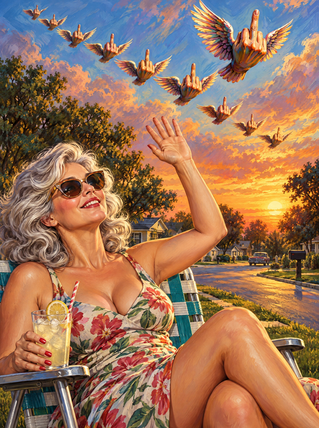 Waving Off The Last Flock (150 Color Diamond Painting)