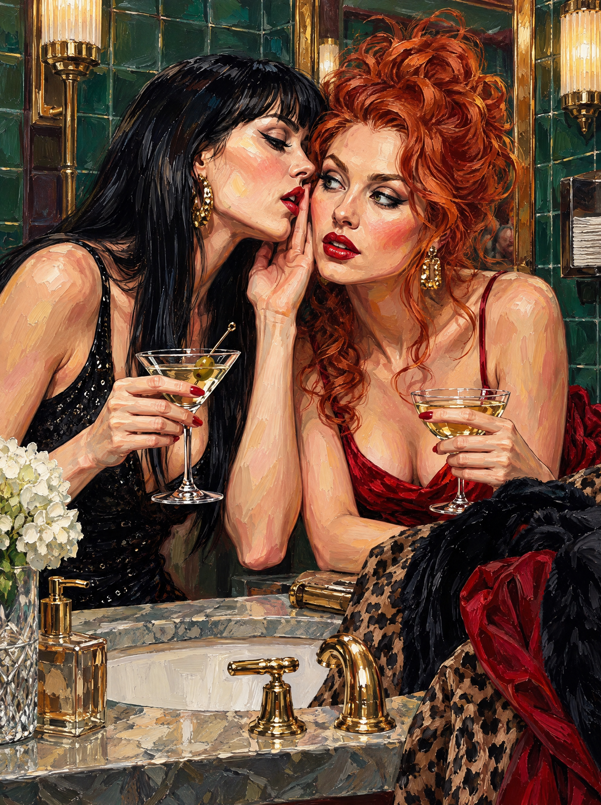 Whispers in the Party Bathroom