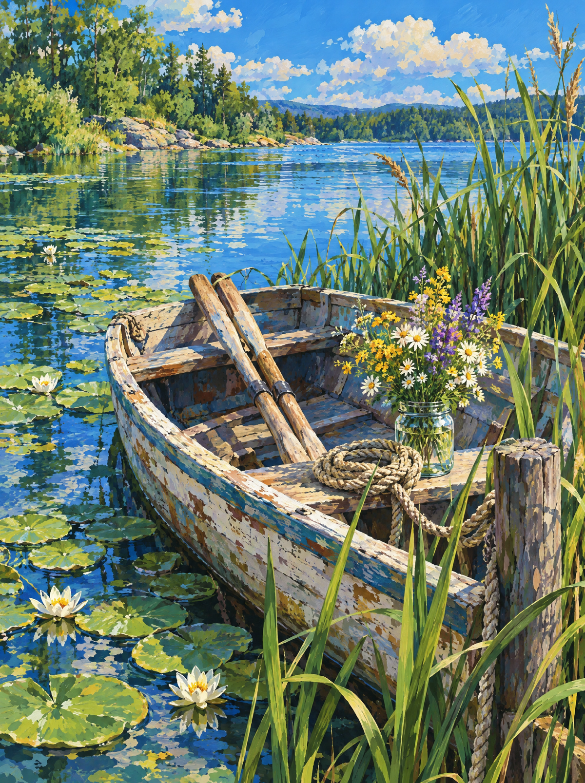 Wildflowers In The Rowboat