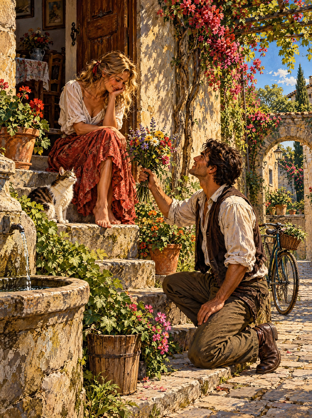 Wildflowers On The Steps