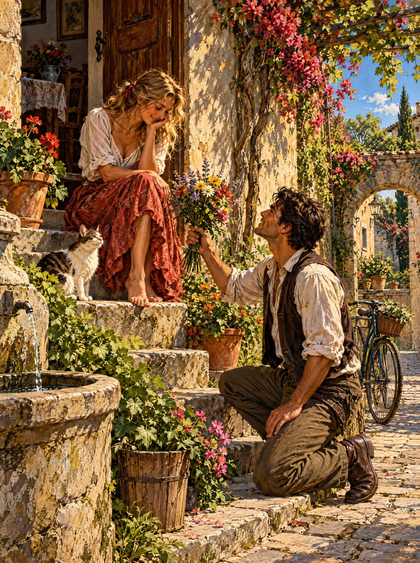 Wildflowers On The Steps