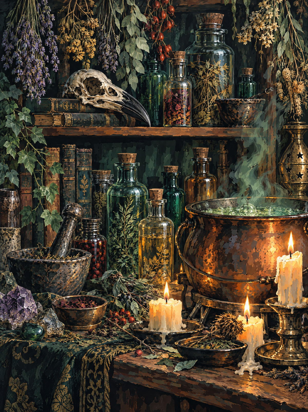 Witch's Apothecary Shelf