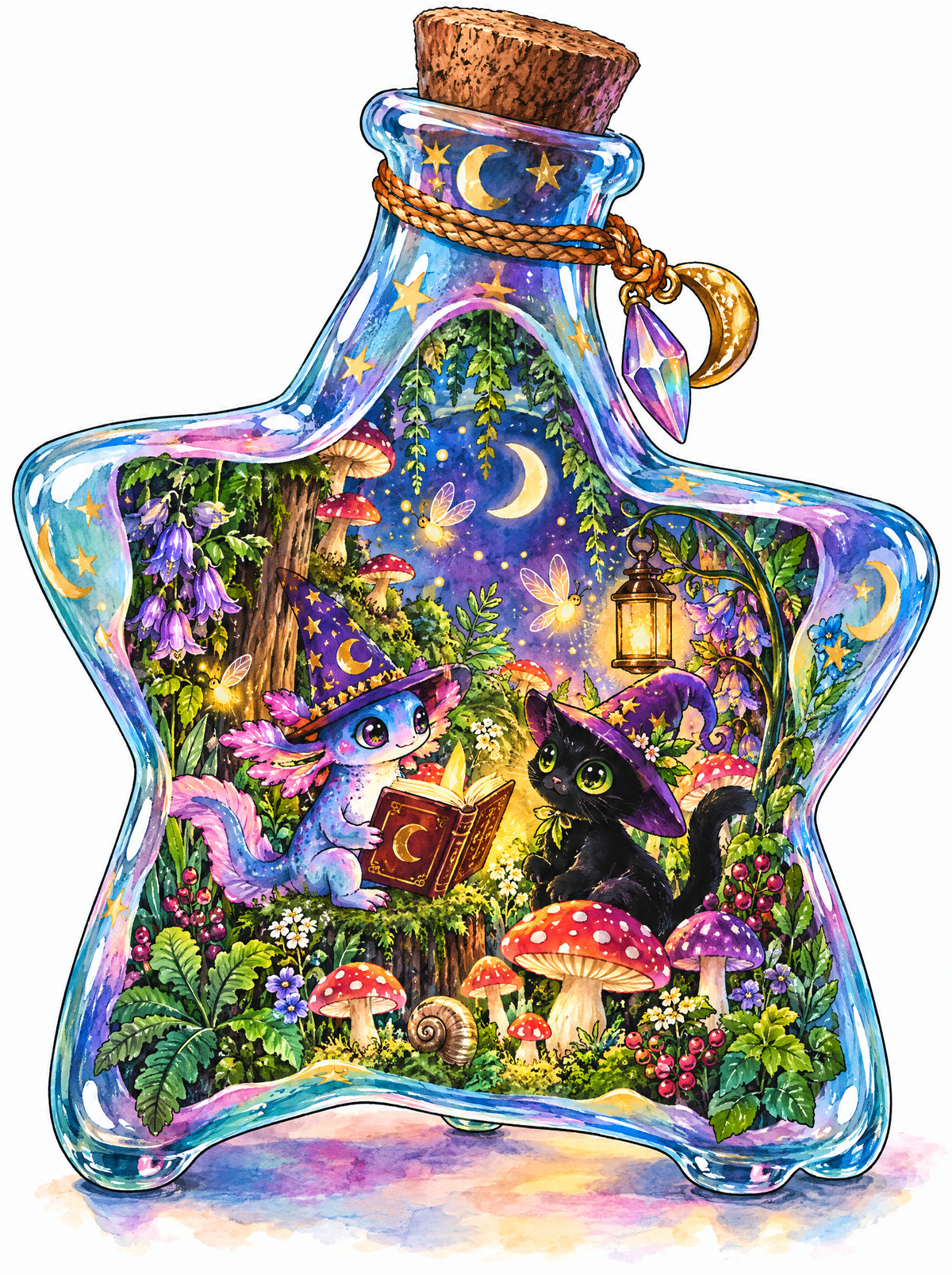 Wizard Axolotl Star Bottle