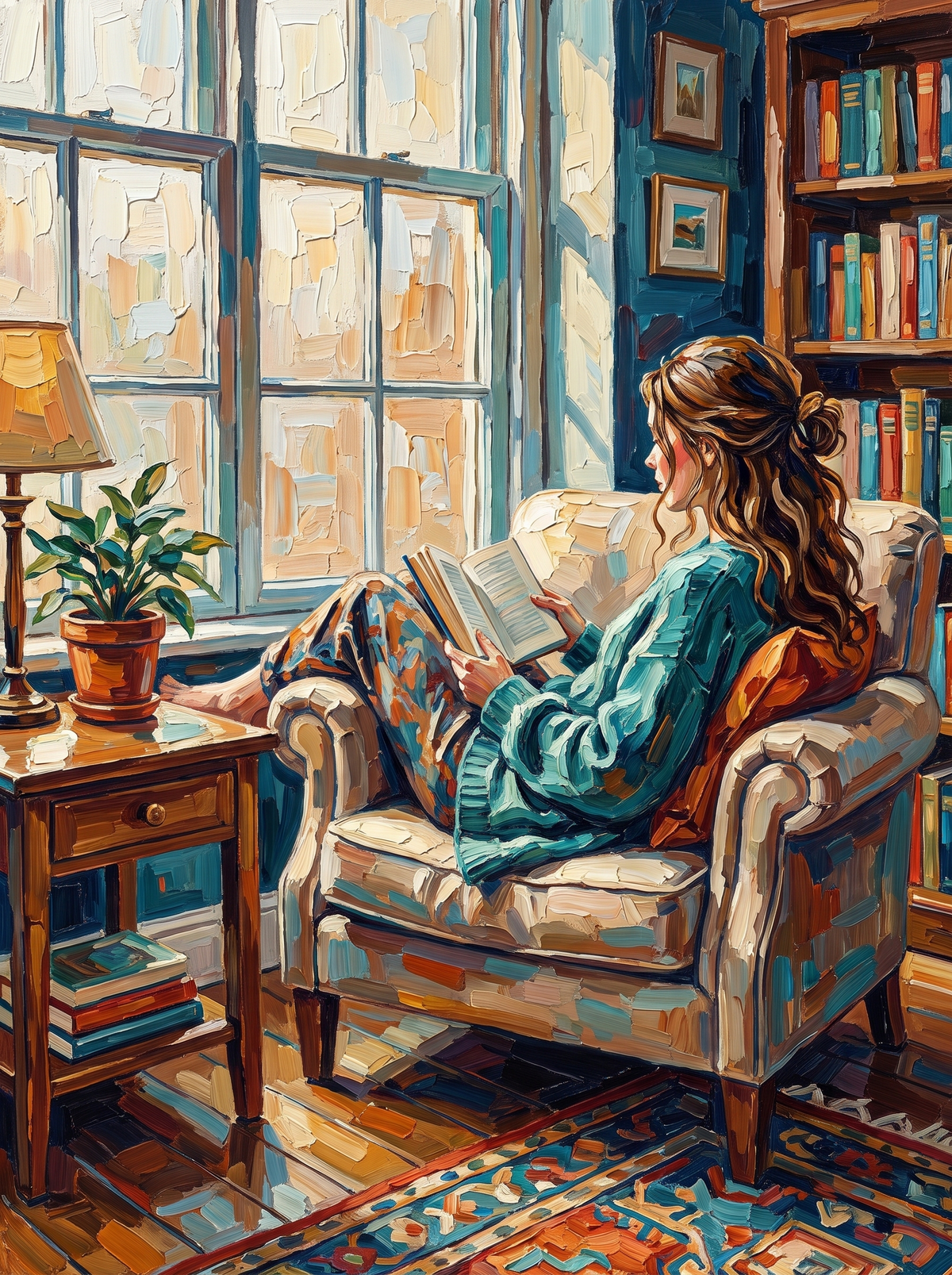 Woman Reading By The Window