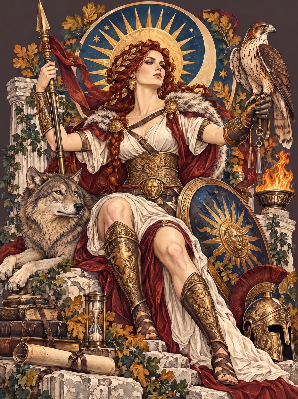 Falcon On The War Goddess's Glove