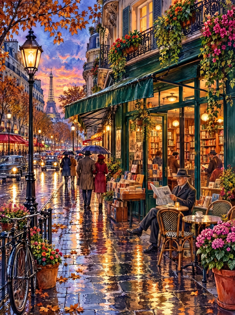 Newspaper Outside The Paris Bookshop