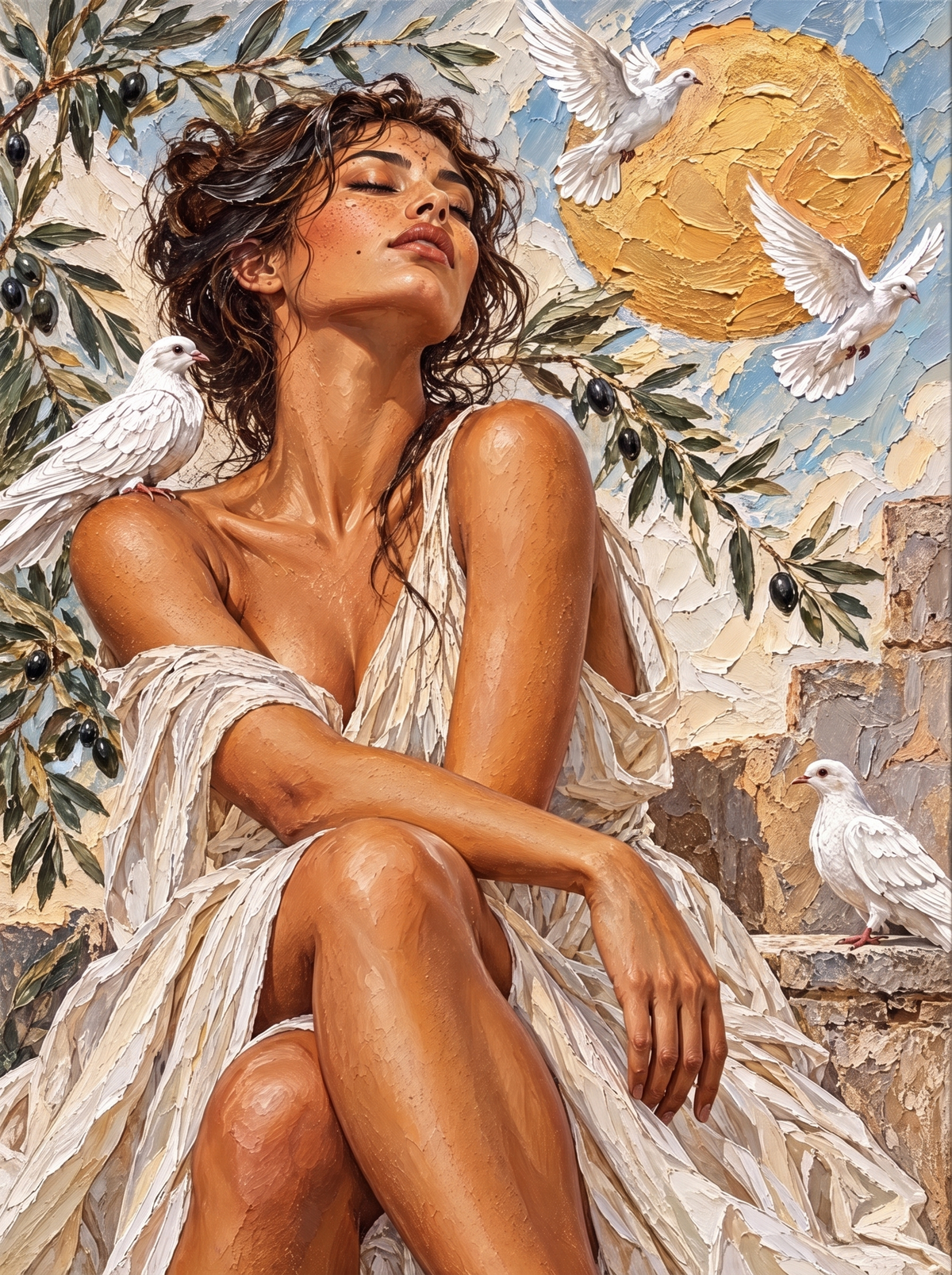 Sunbathing With The Doves