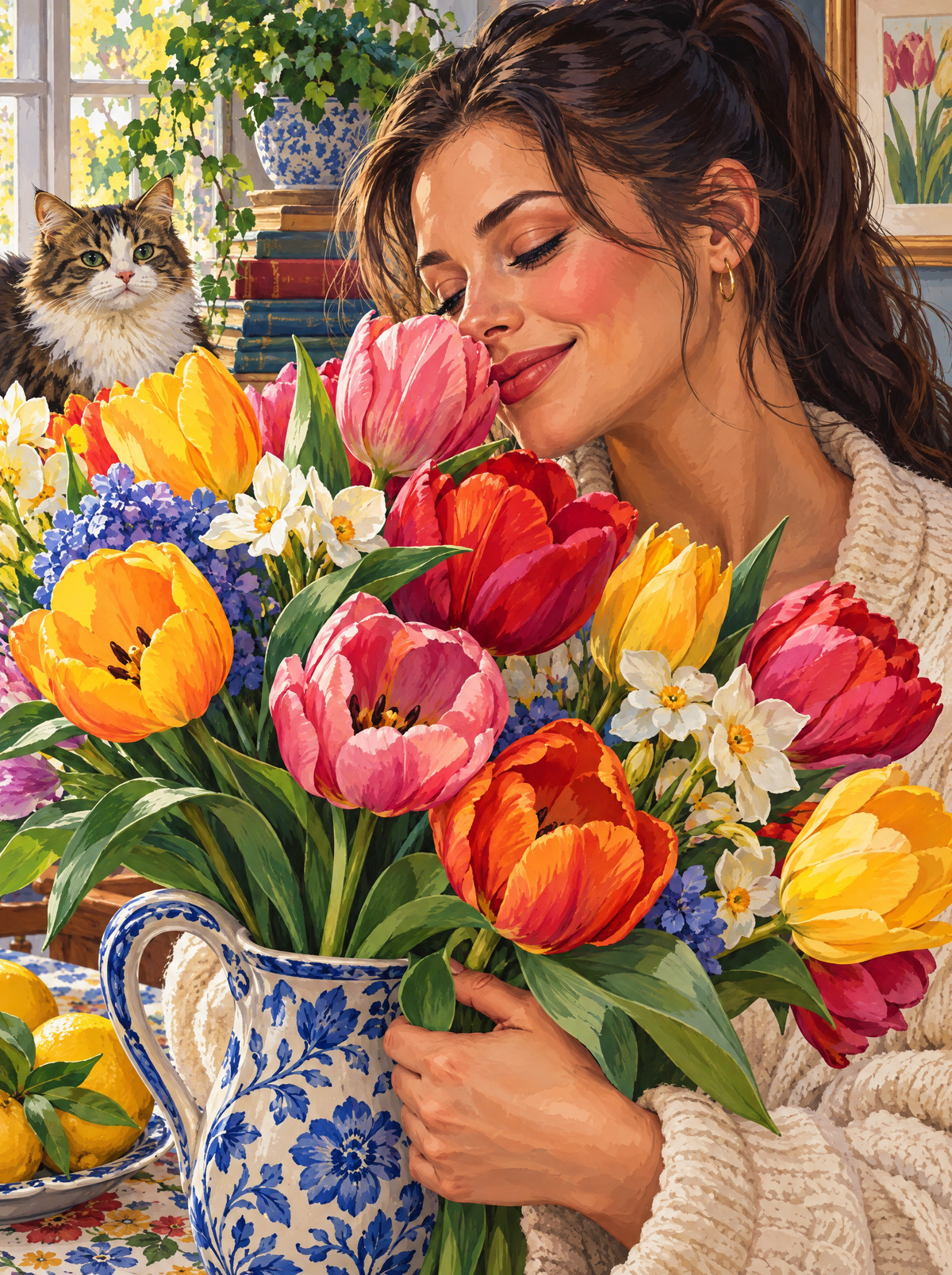 Armful Of Spring Tulips