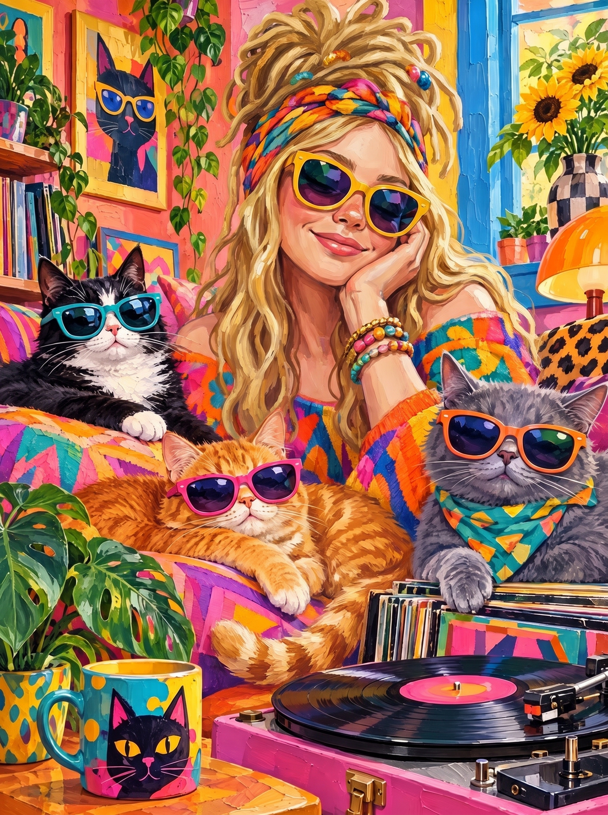 Cats In Sunglasses And Vinyl