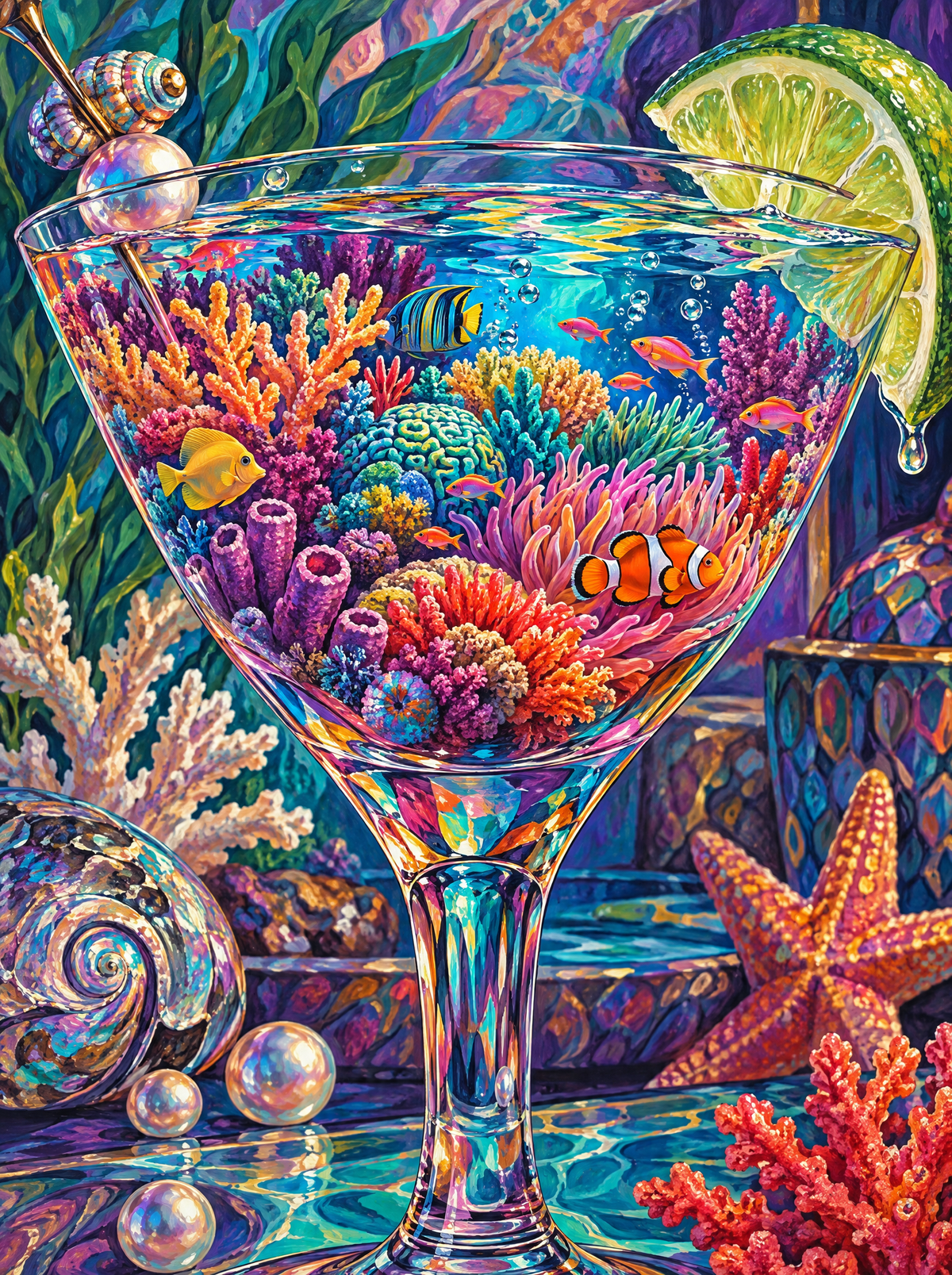 Coral Reef In A Martini Glass