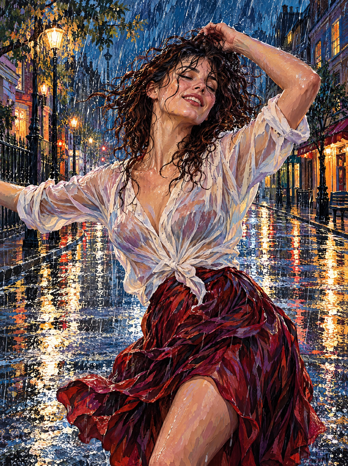 Dancing In The Rain-Soaked Street