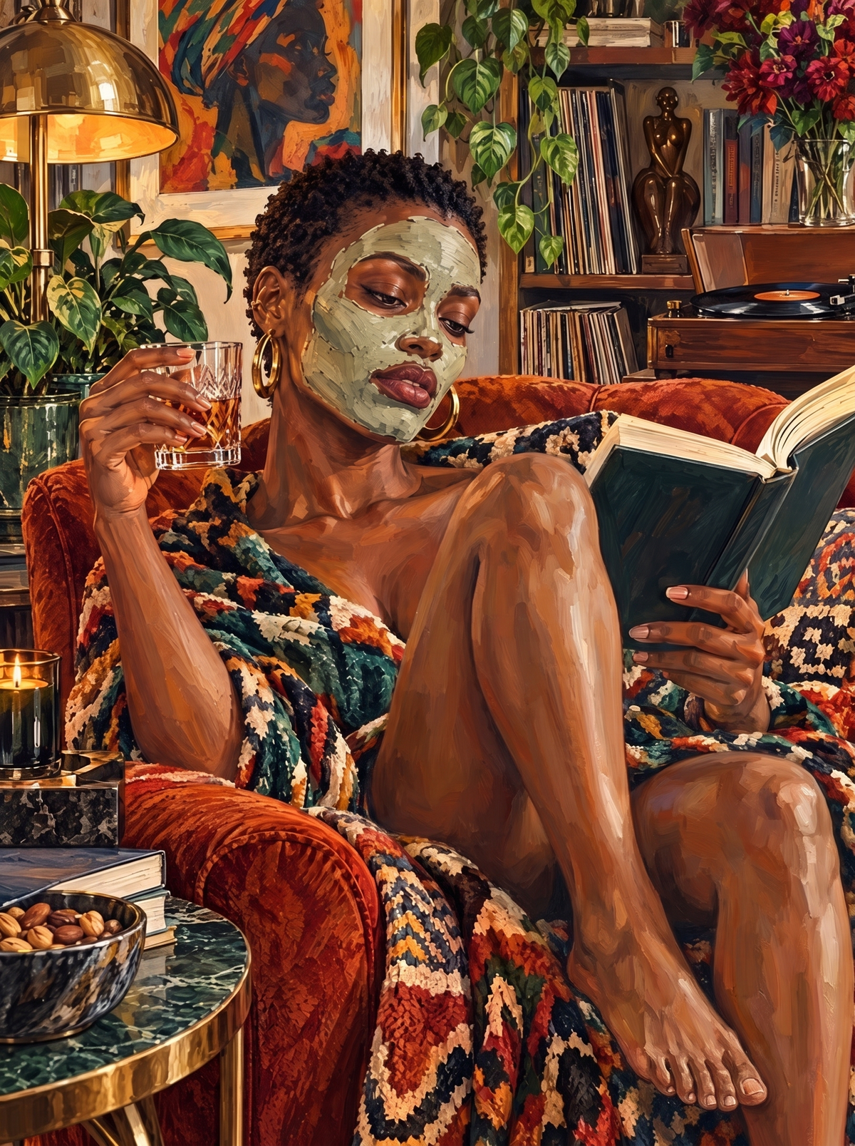 Face Mask And A Good Book