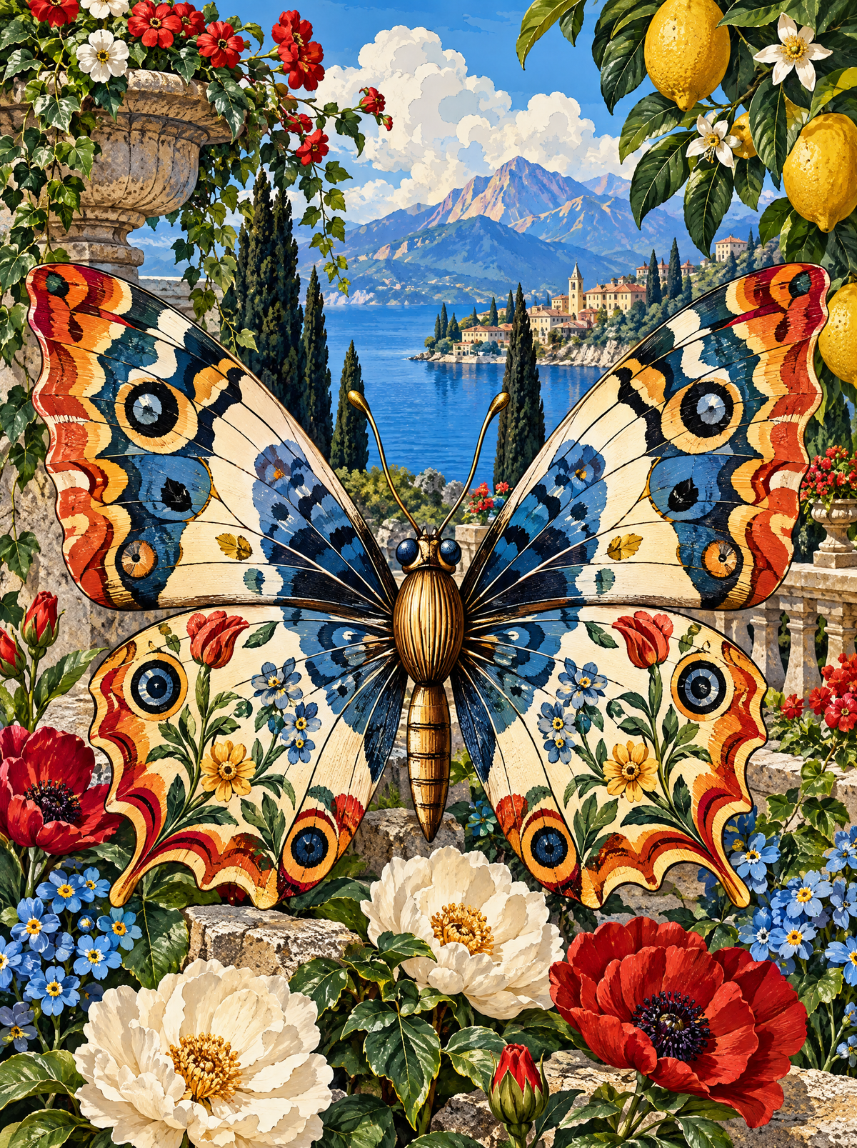Folk Butterfly Over The Lake