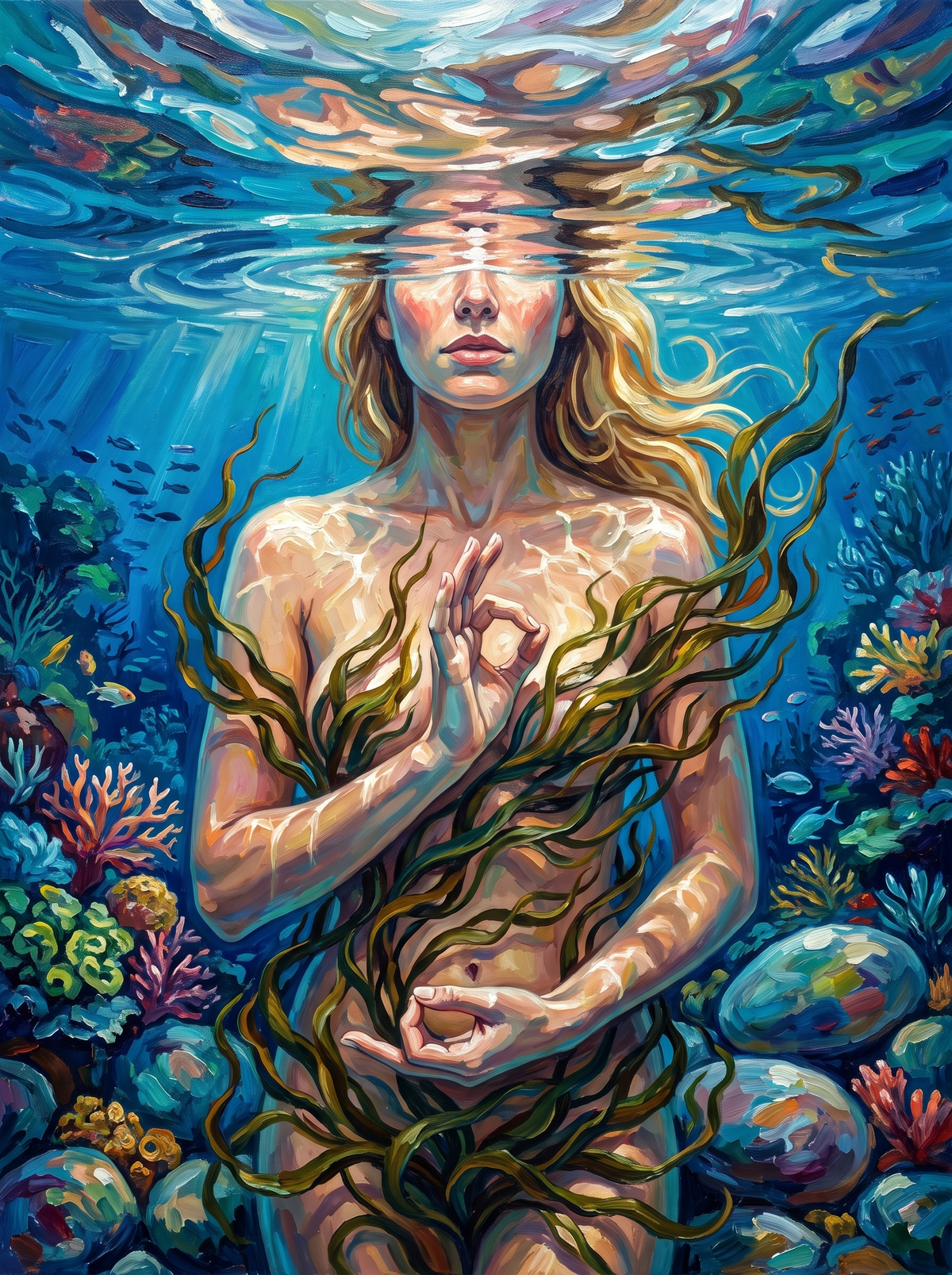 Kelp-Wrapped Among The Reef Stones