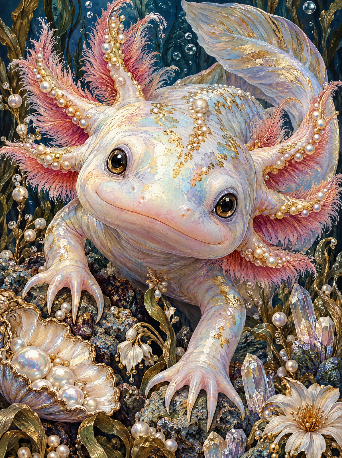 Pearl-Studded Axolotl