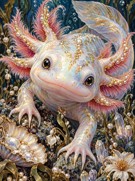 Pearl-Studded Axolotl