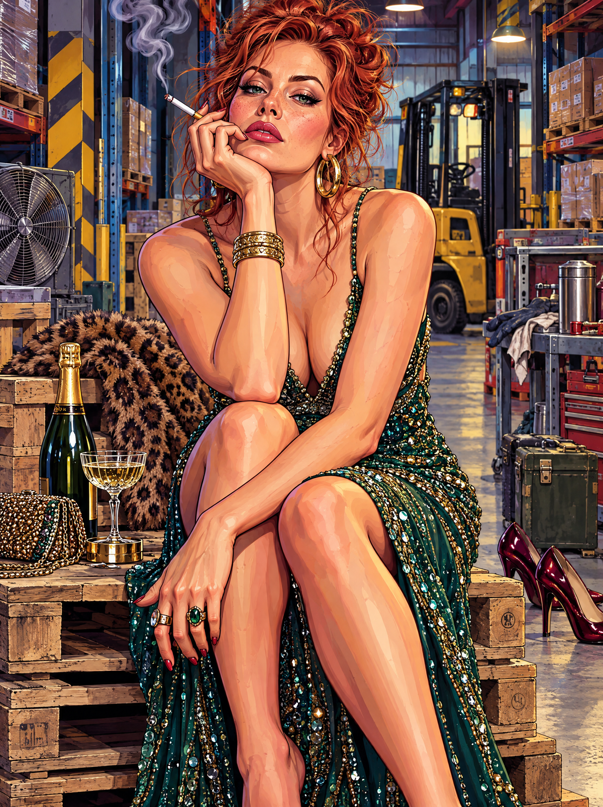 Sequin Gown In The Warehouse