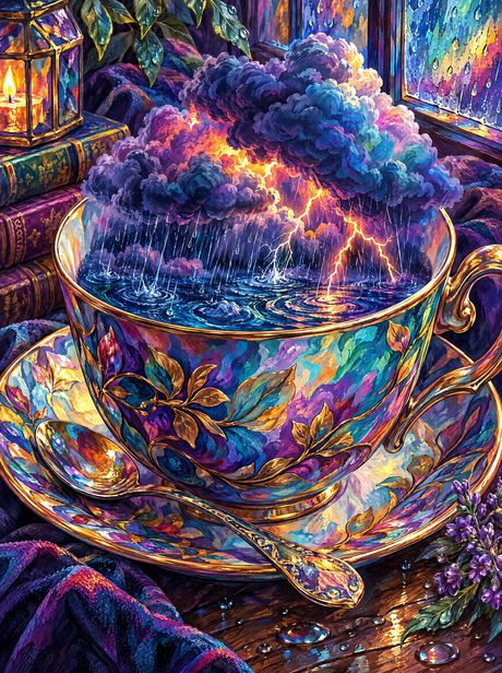 Storm In A Teacup (150 Color Diamond Painting)