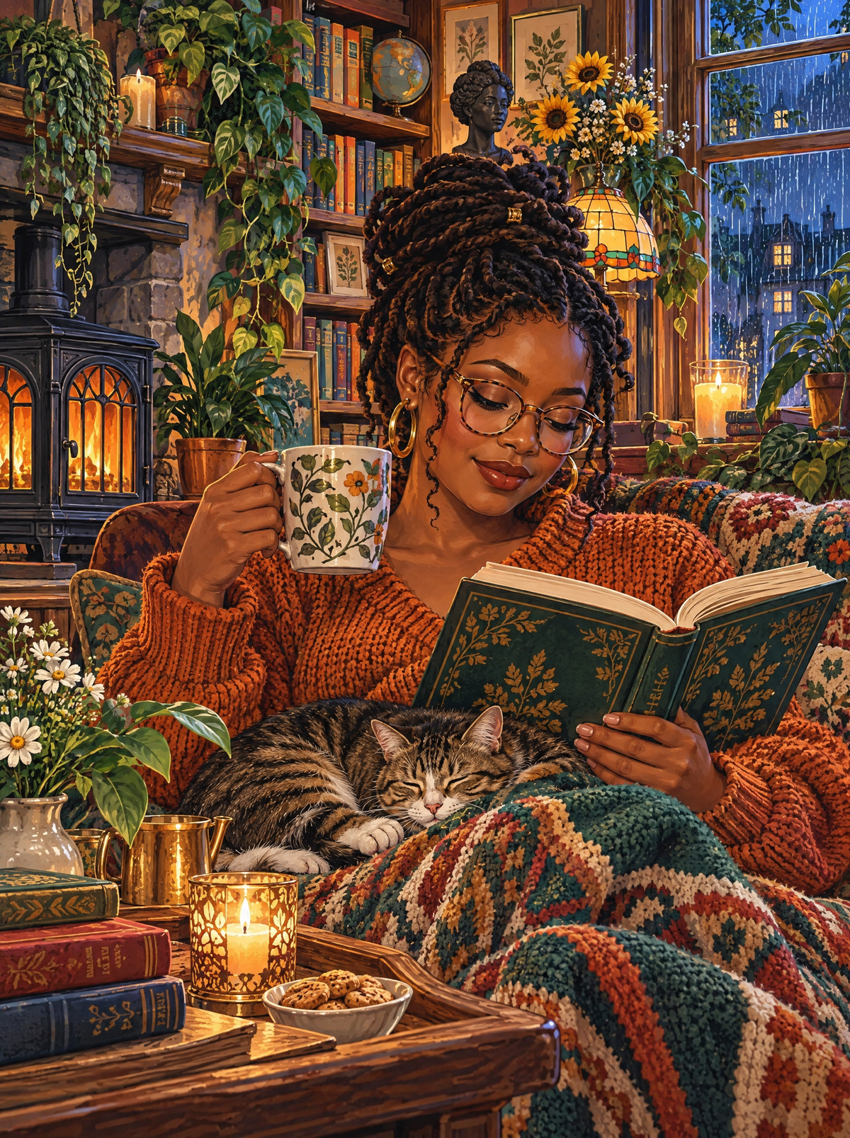 Tea And A Novel By The Stove