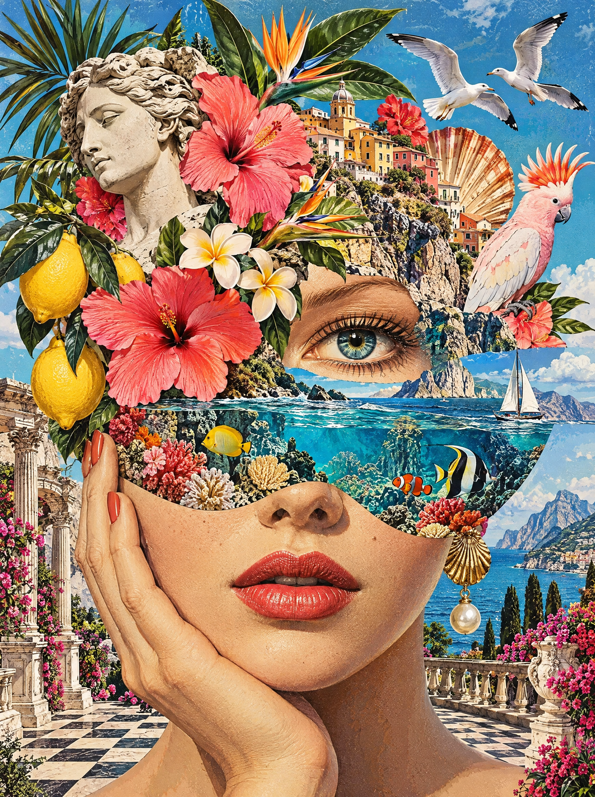 Amalfi Daydream Across Her Face