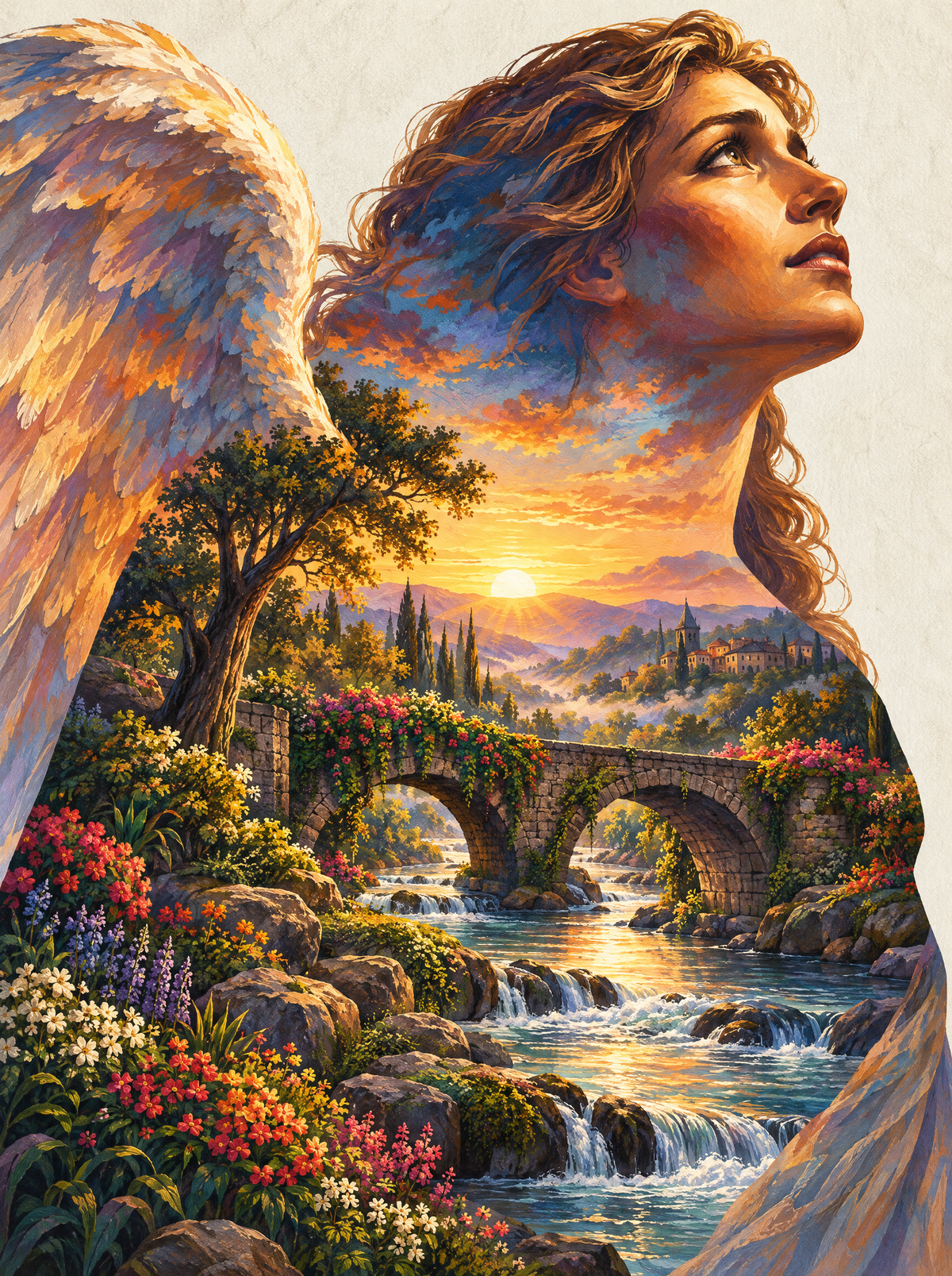 Angel Wings And A River Valley