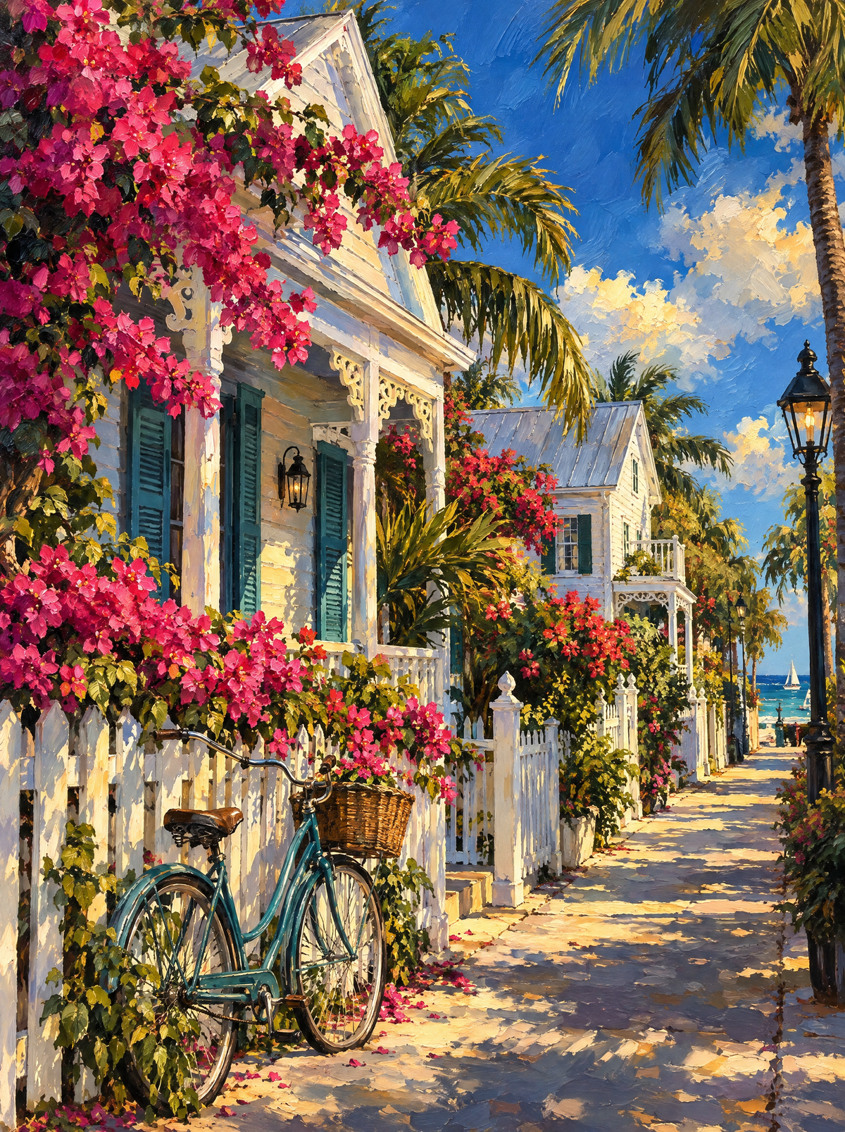 Bougainvillea Lane To The Sea