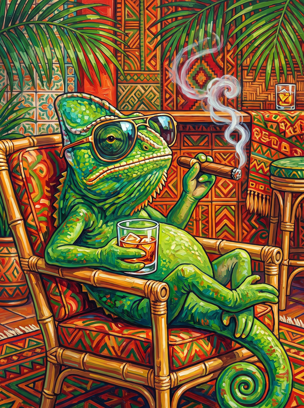 Chameleon With A Cigar