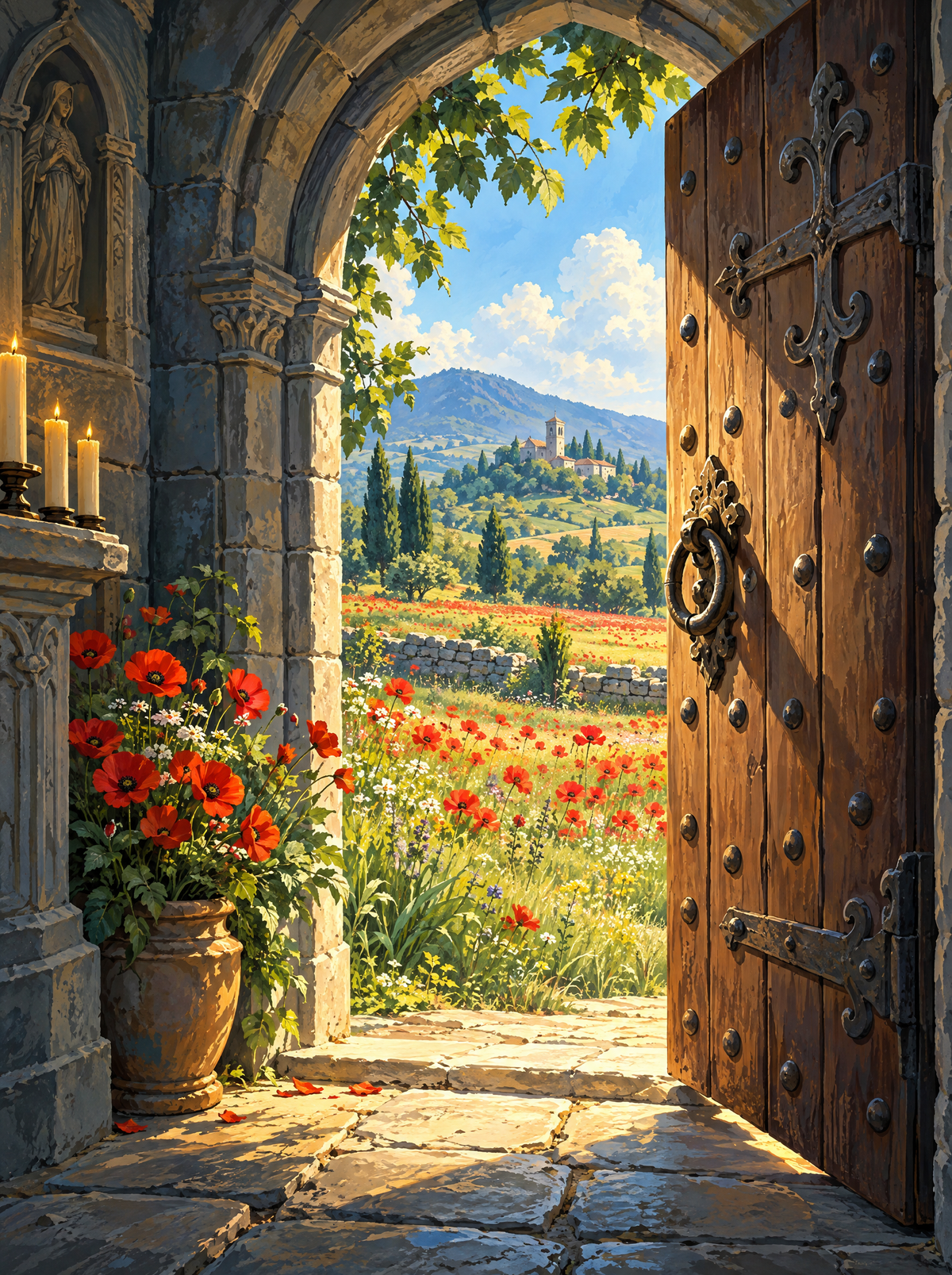 Chapel Door To The Poppy Fields