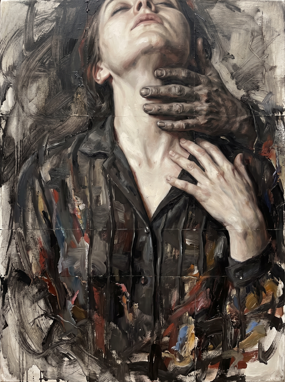 Charcoal Hands And A Tilted Head