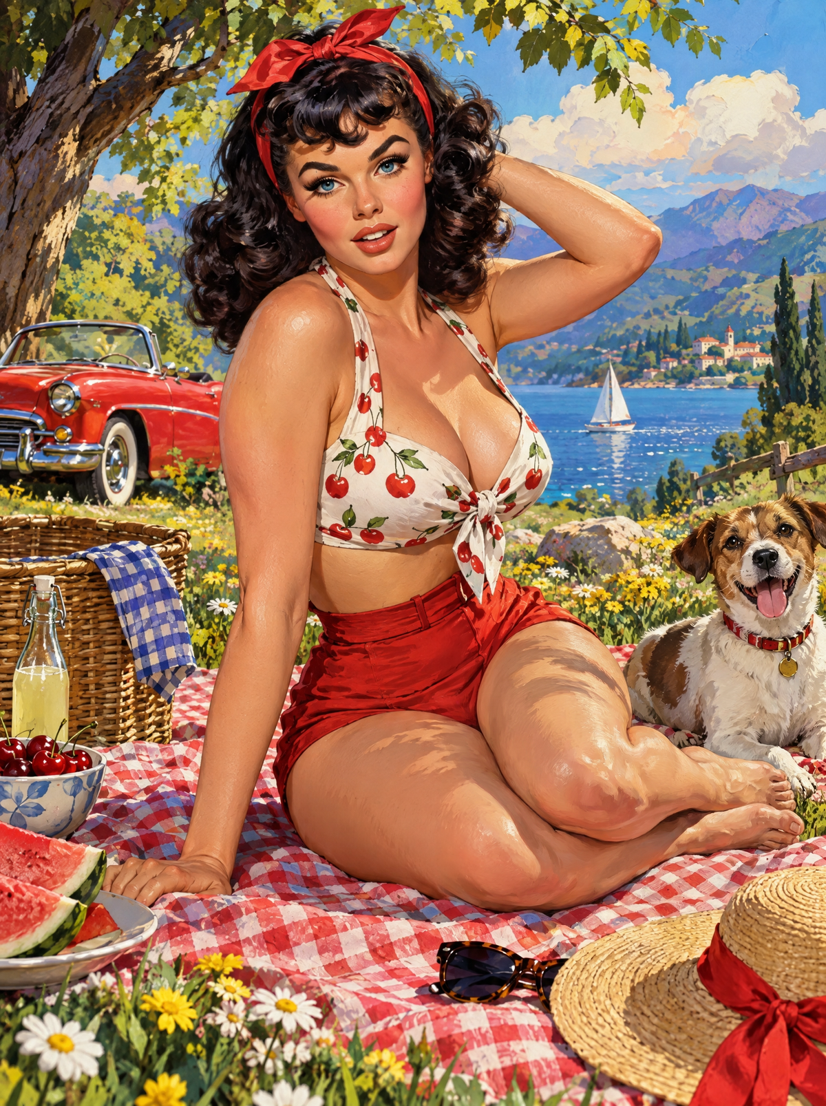 Cherry Halter At The Lakeside Picnic