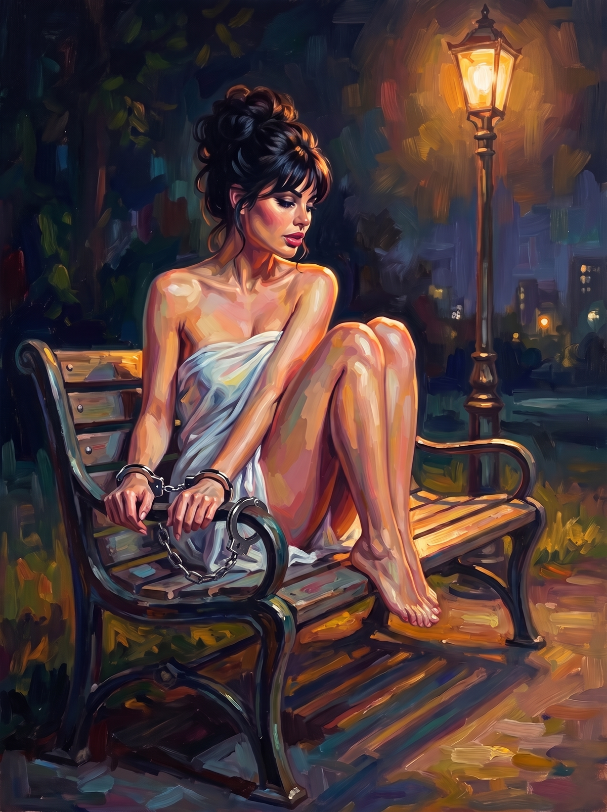 Cuffed To The Park Bench